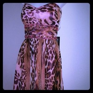 Pink leopard gown